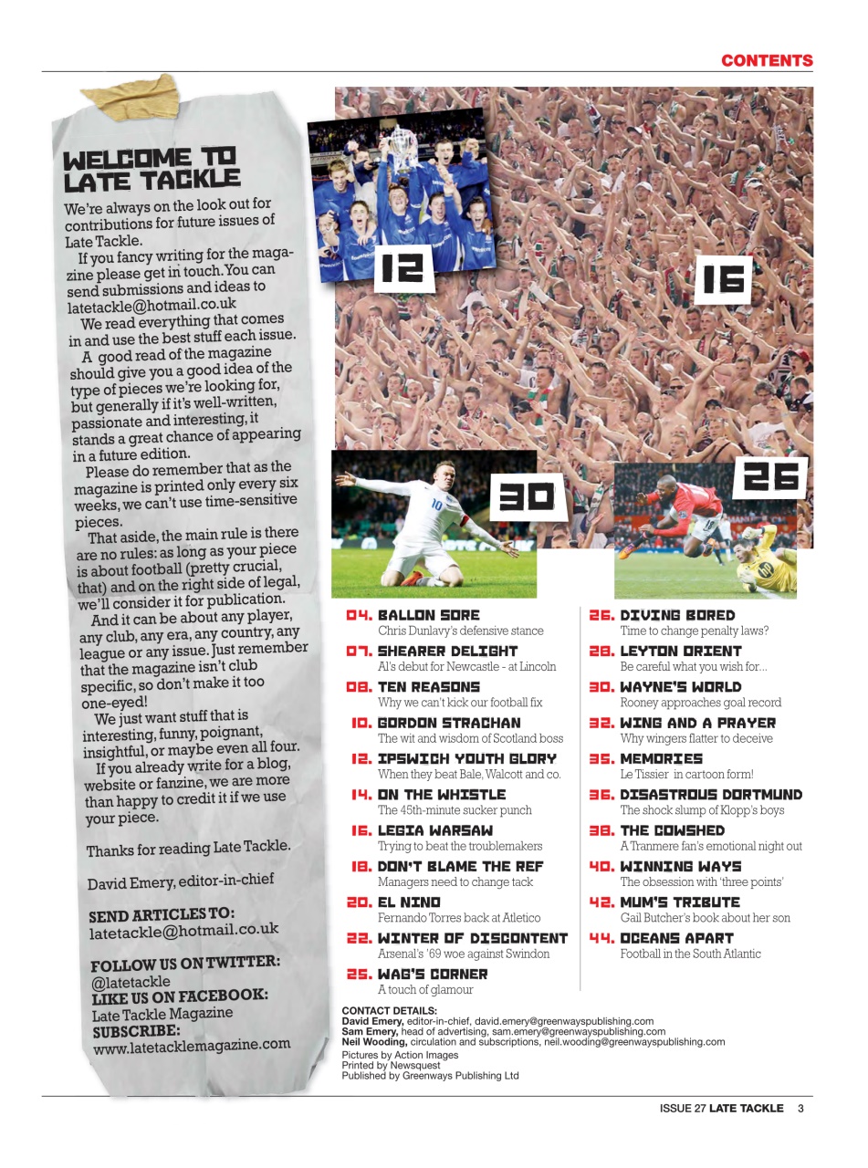 Late Tackle Football Magazine Preview Pages