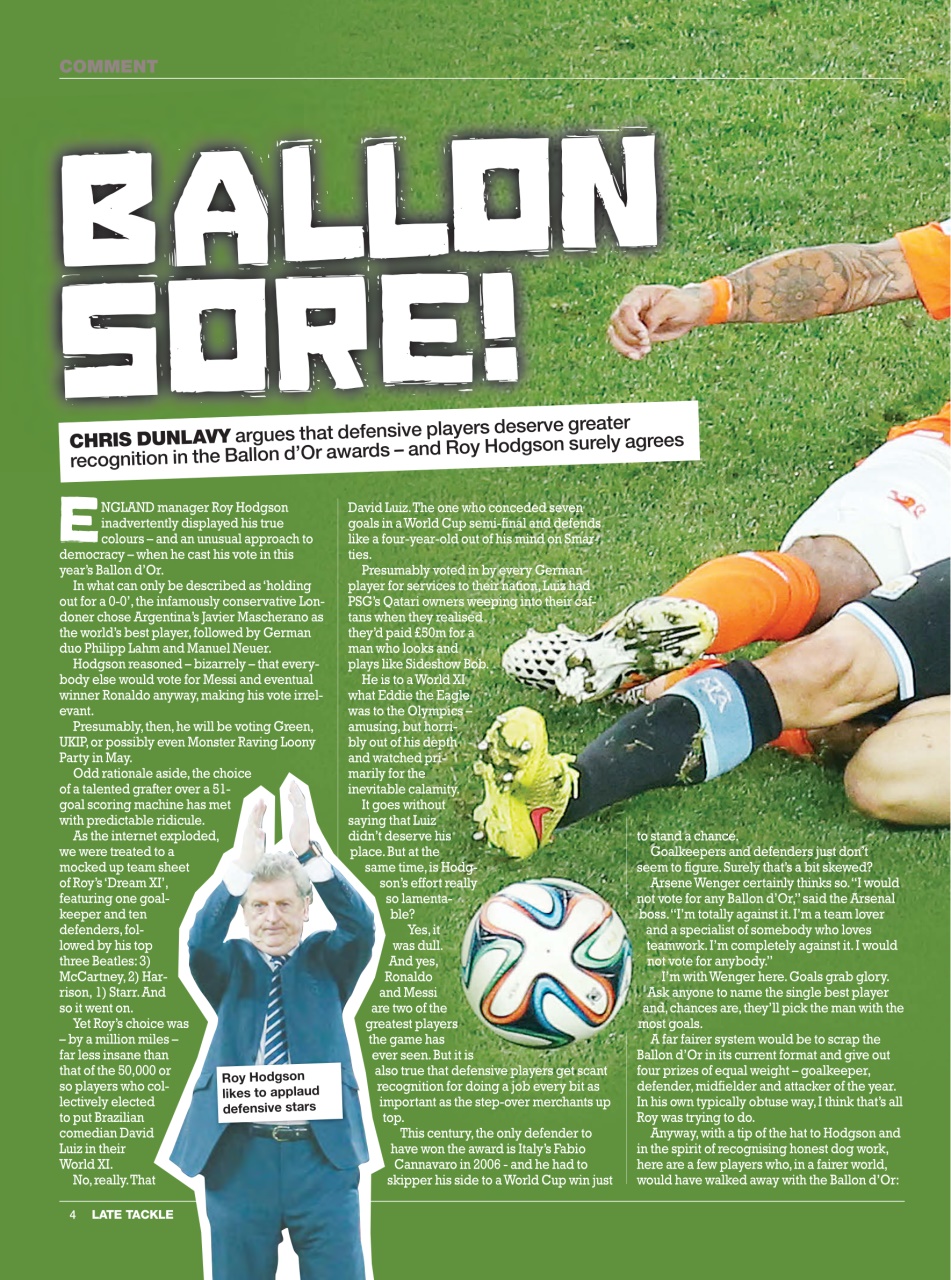 Late Tackle Football Magazine Preview Pages