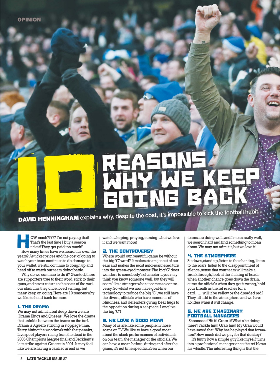 Late Tackle Football Magazine Preview Pages