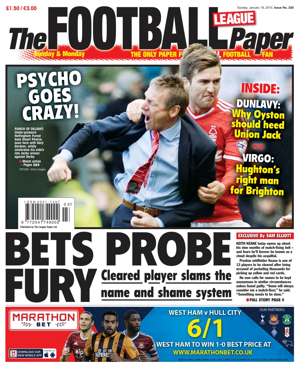 The Football League Paper Preview Pages