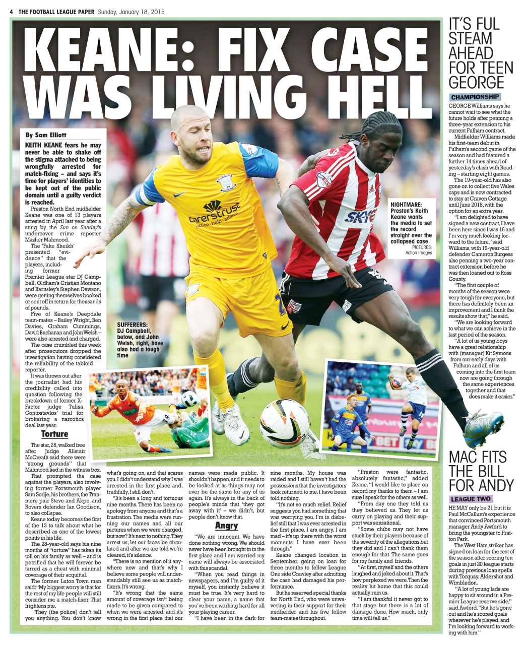 The Football League Paper Preview Pages
