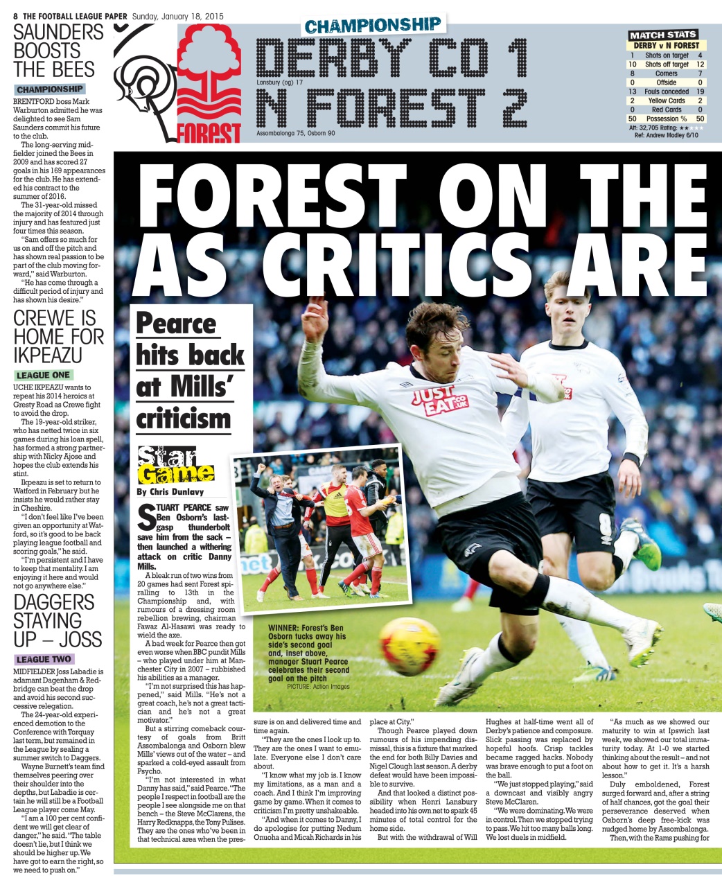 The Football League Paper Preview Pages