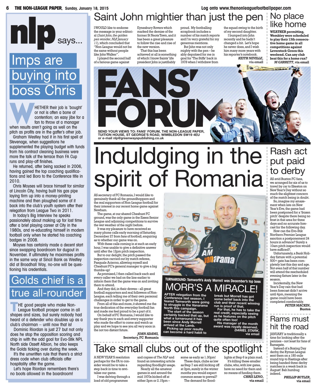 The Non-League Football Paper Preview Pages