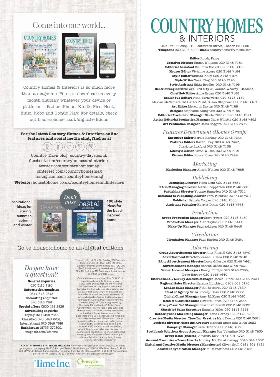 Country Homes & Interiors Preview Pages