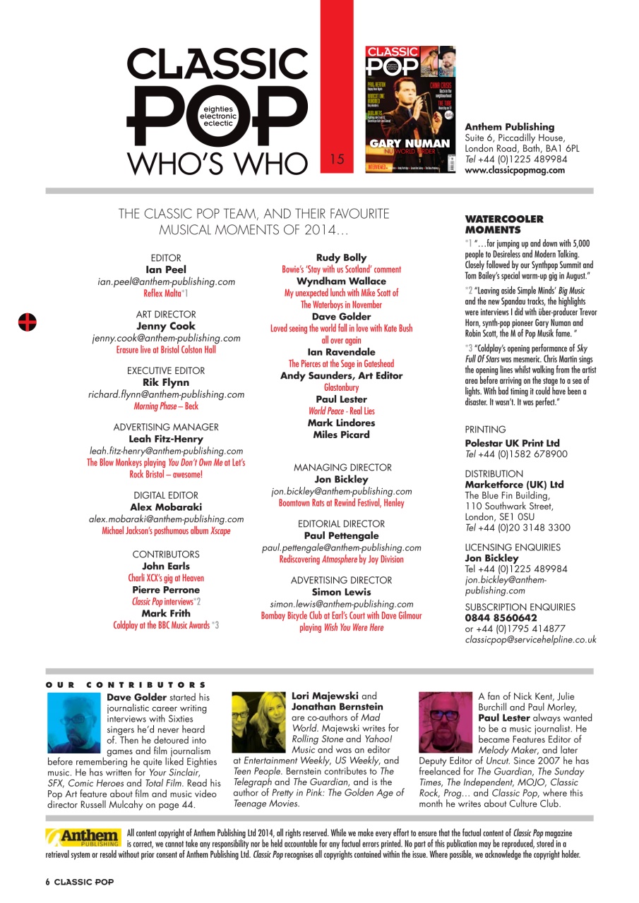 Classic Pop Preview Pages