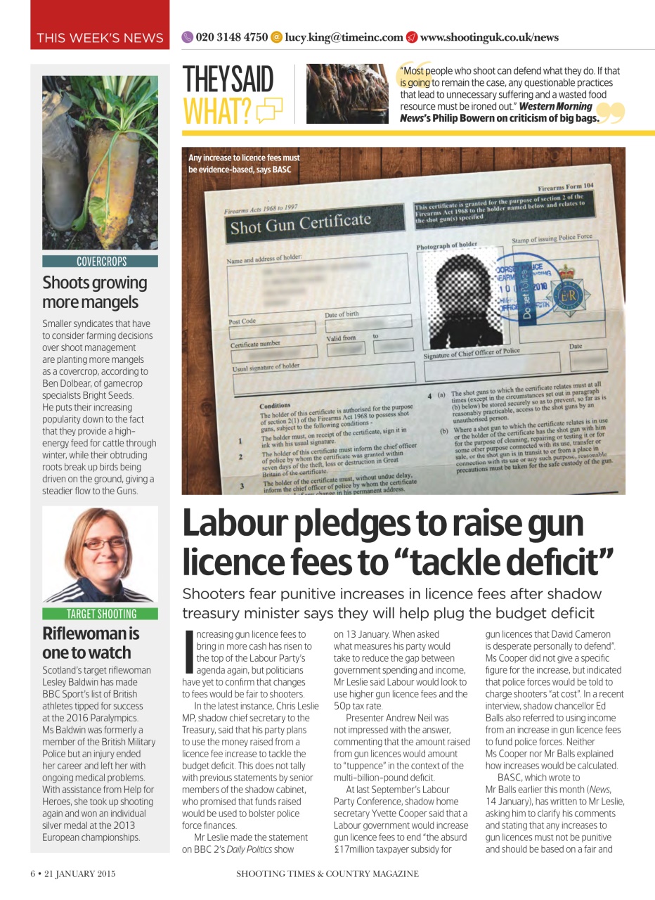 Shooting Times & Country Preview Pages