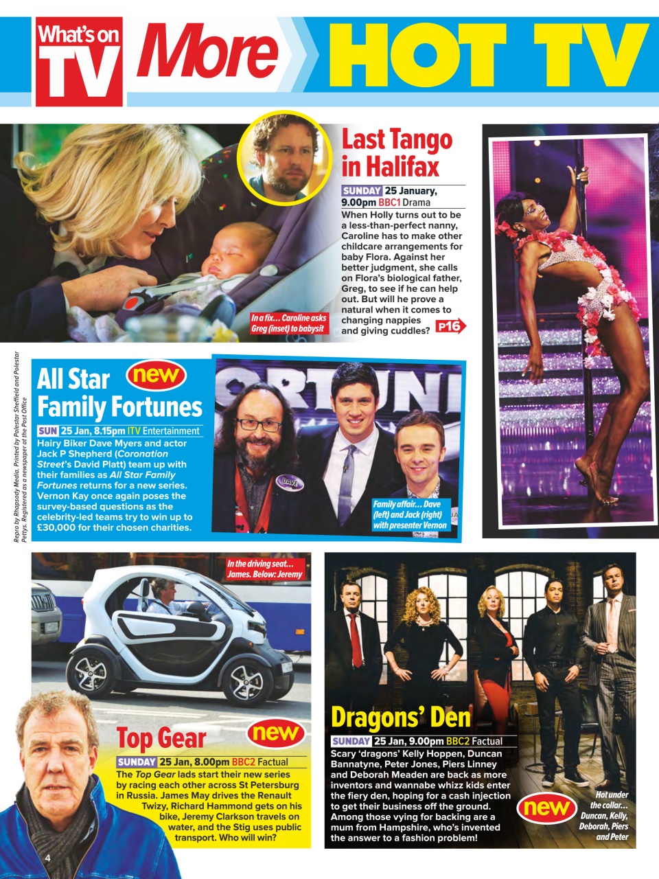 What's on TV Preview Pages