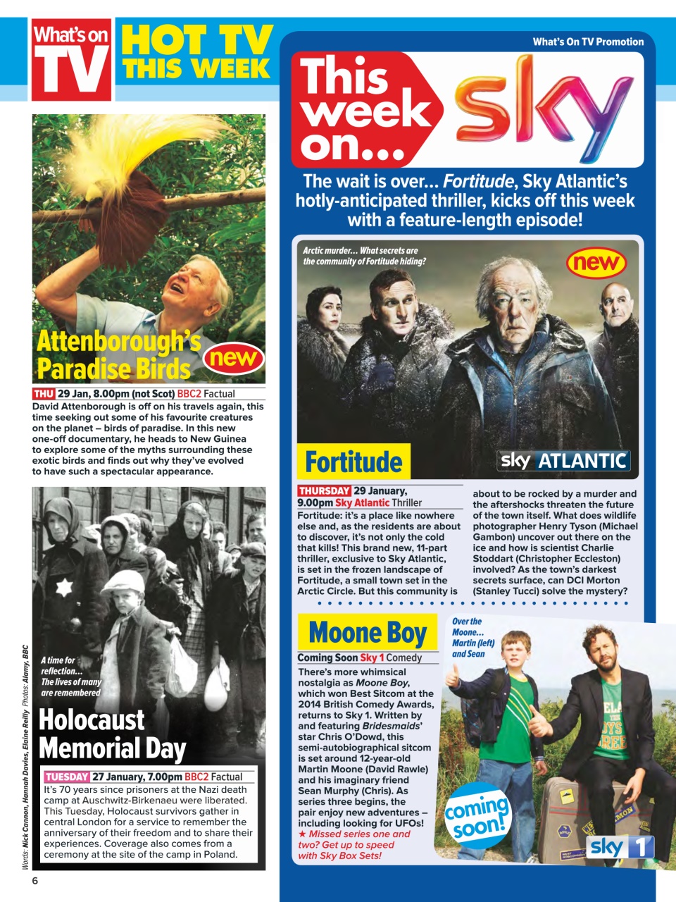 What's on TV Preview Pages