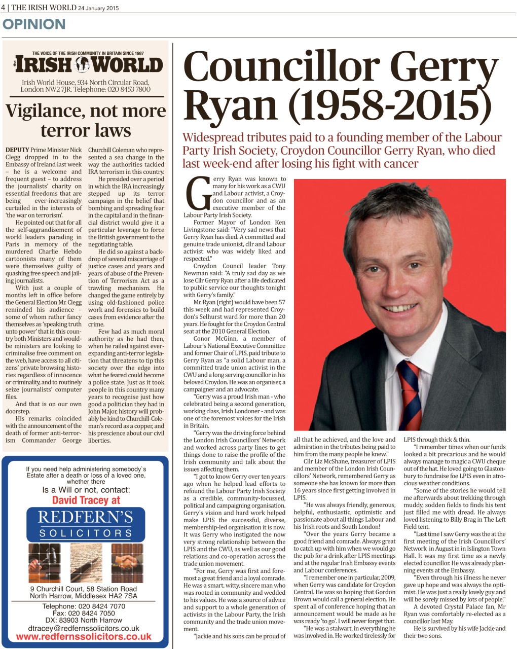 Irish World Preview Pages