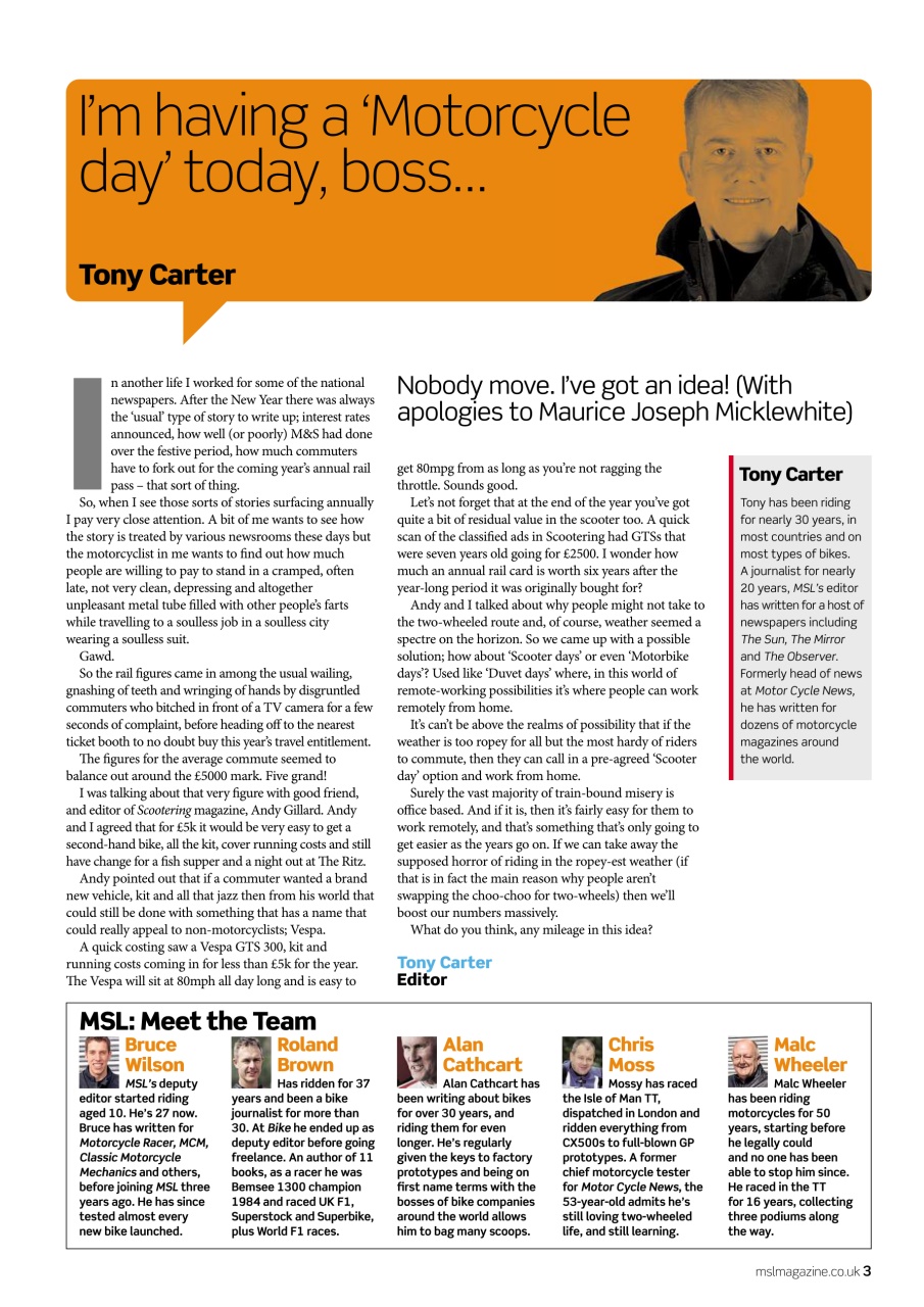 Motorcycle Sport & Leisure Preview Pages