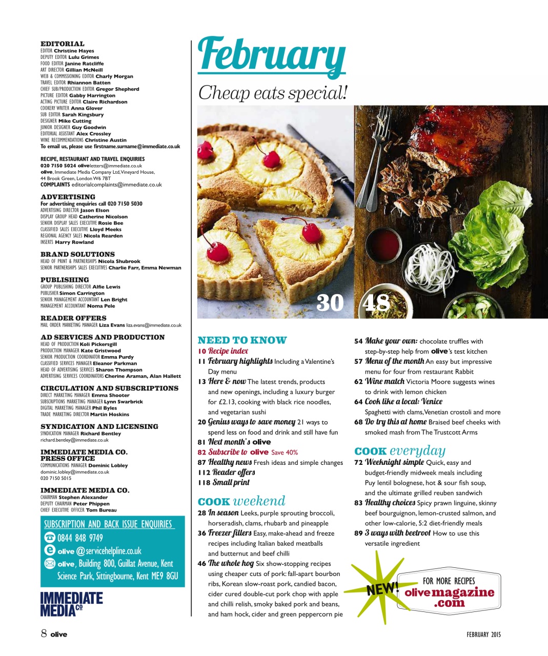 Olive Magazine Preview Pages