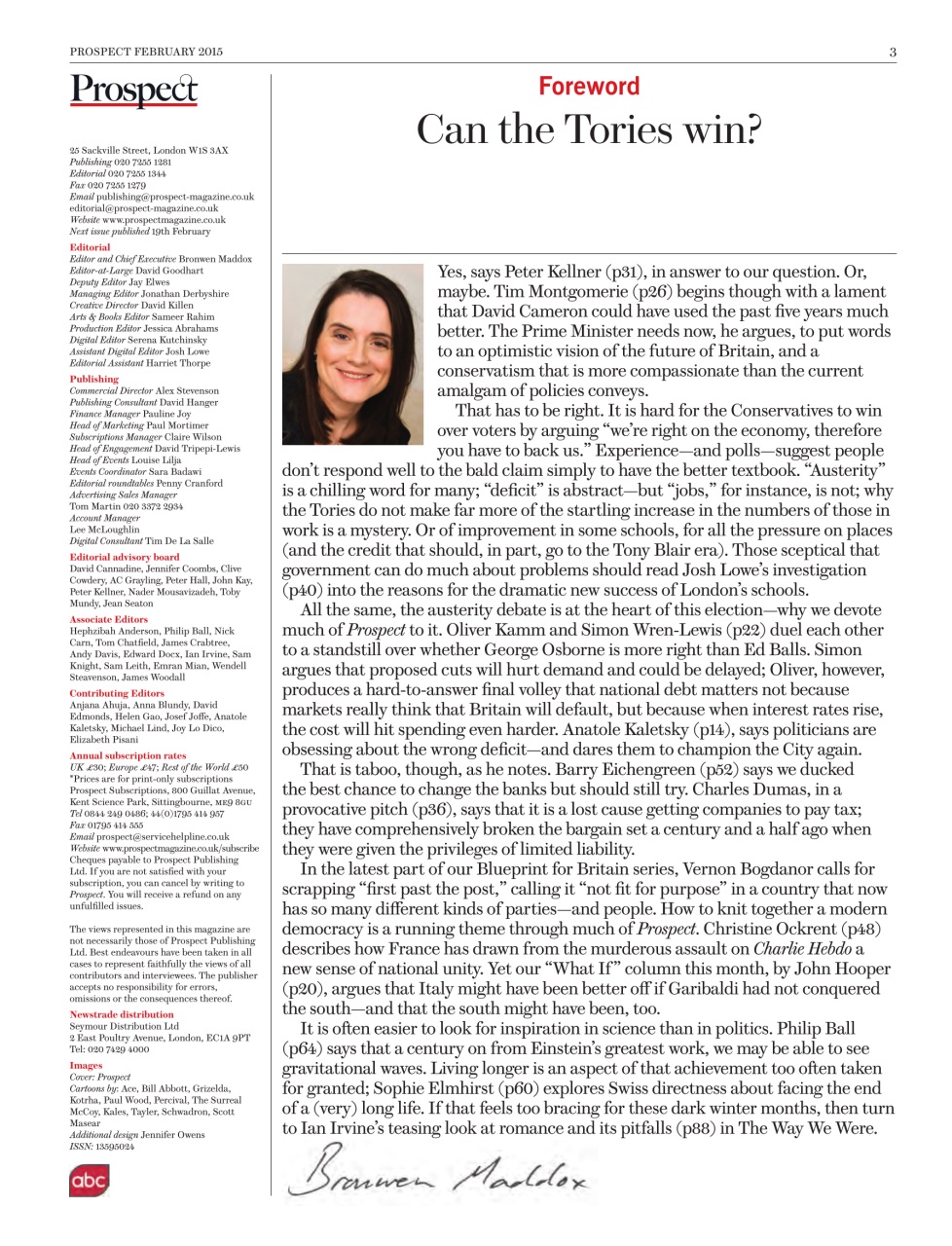 Prospect Magazine Preview Pages