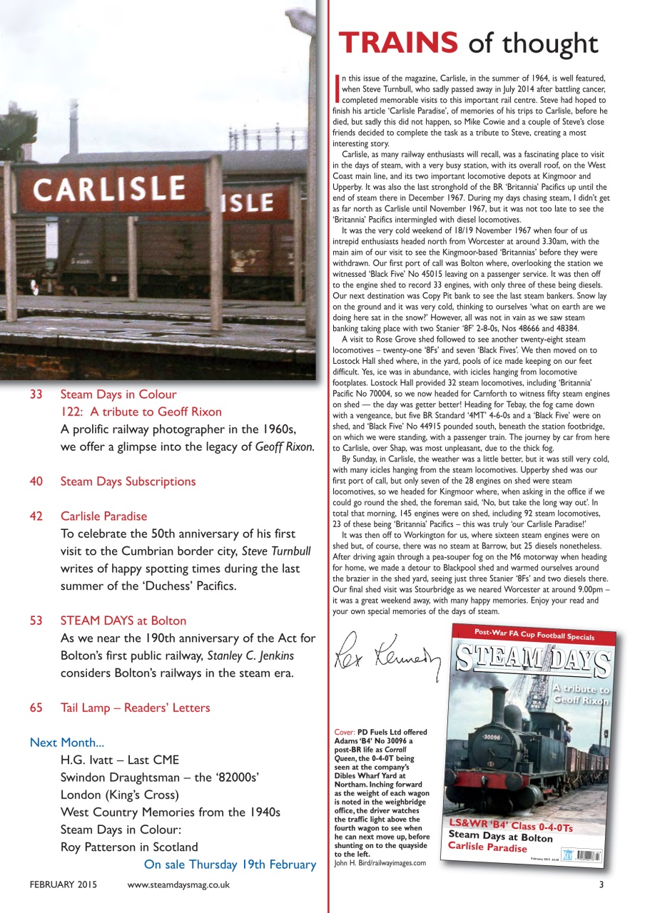 Steam Days Preview Pages