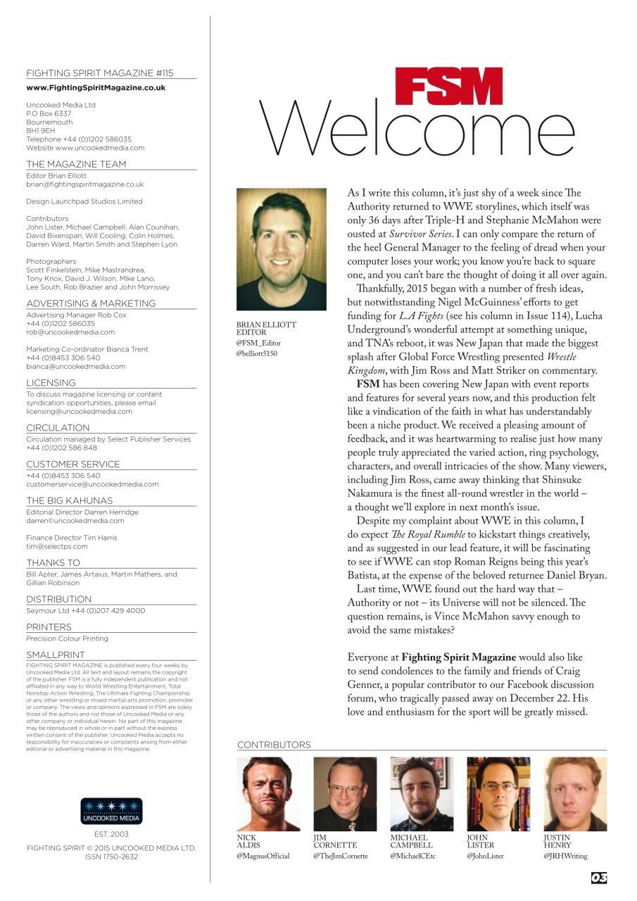 Wrestletalk Magazine Preview Pages