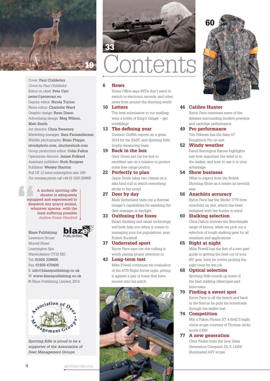 Sporting Rifle Preview Pages