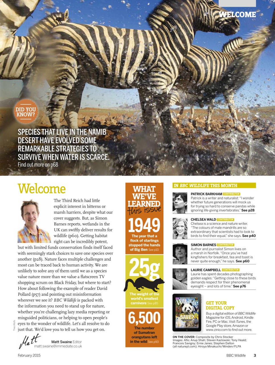 BBC Wildlife Magazine Preview Pages