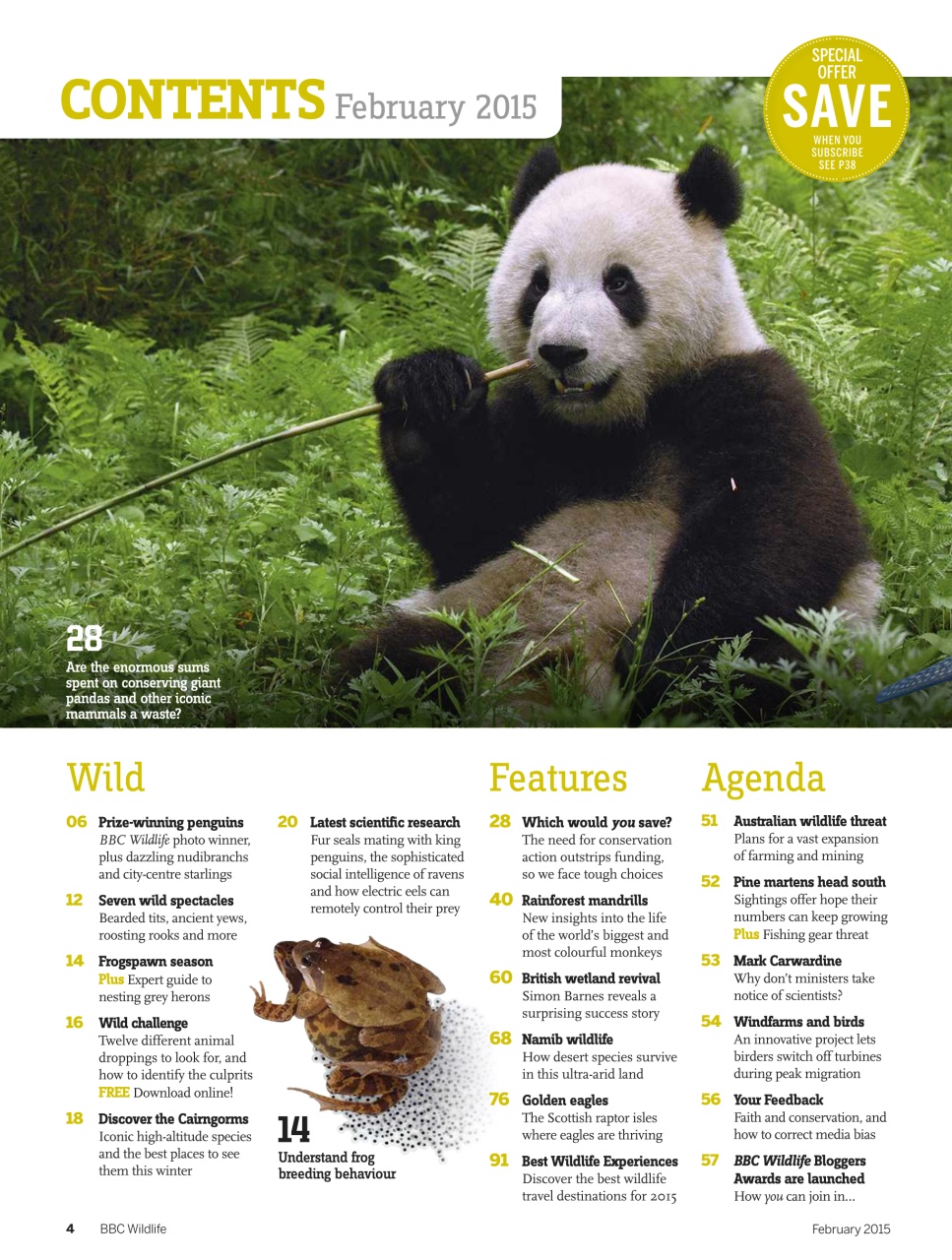 BBC Wildlife Magazine Preview Pages
