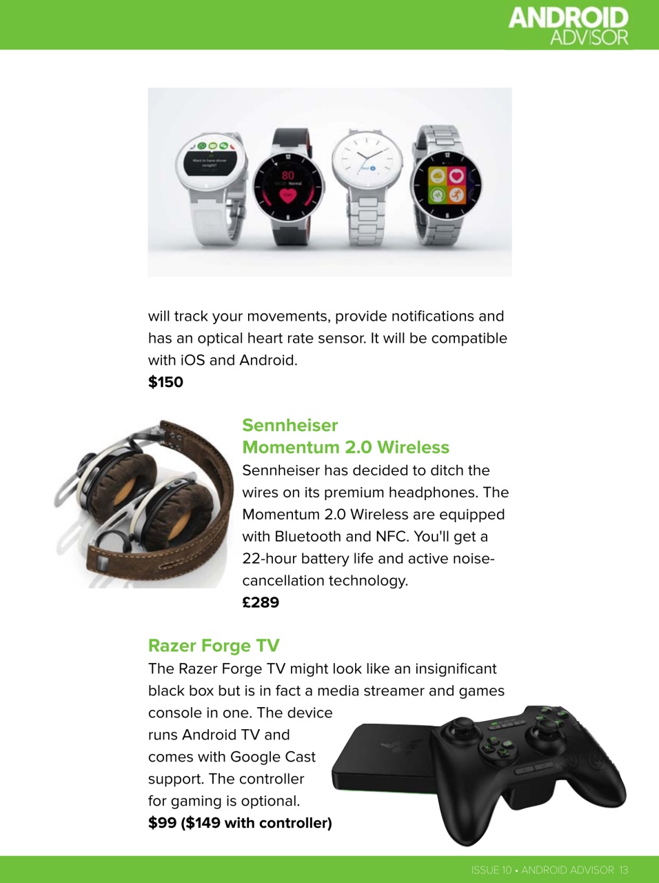 Android Advisor Preview Pages