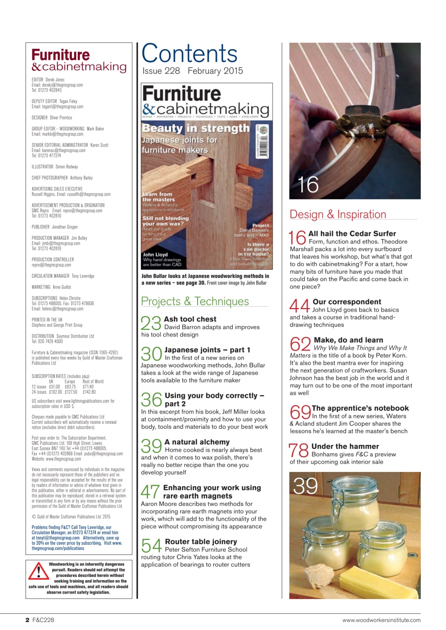 Furniture & Cabinetmaking Preview Pages