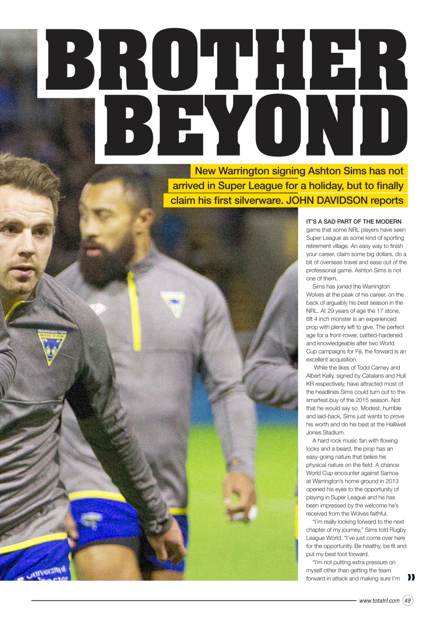 Rugby League World Preview Pages