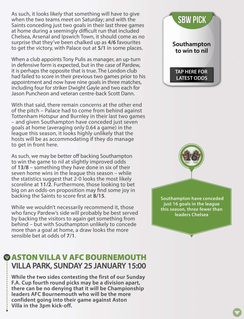 Sports Betting Weekly Preview Pages