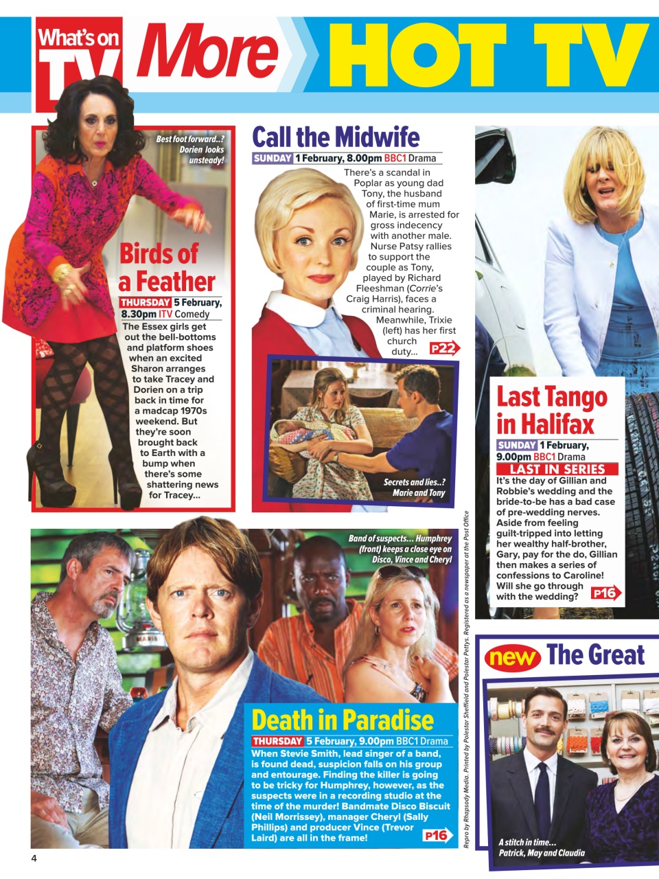 What's on TV Preview Pages