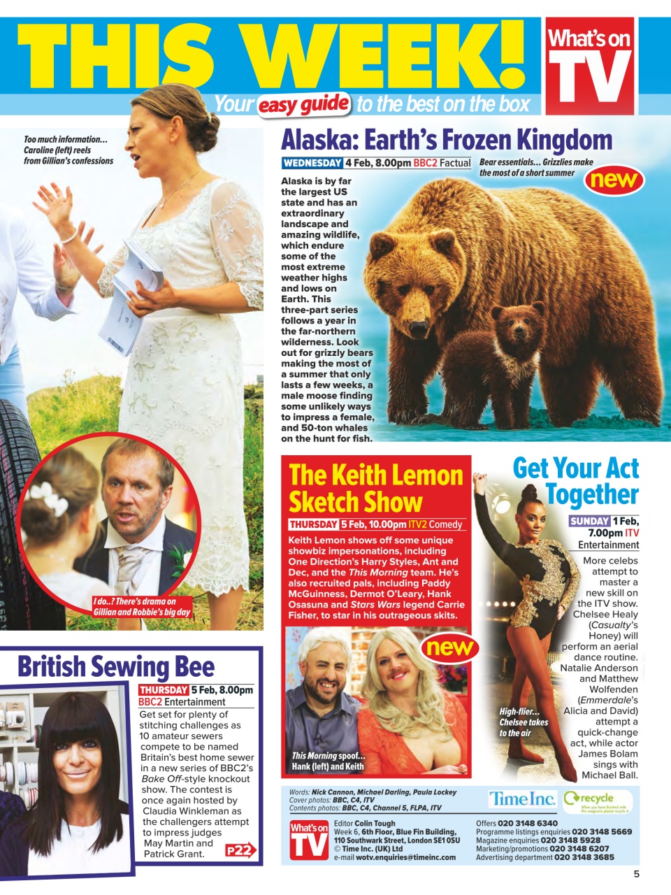 What's on TV Preview Pages