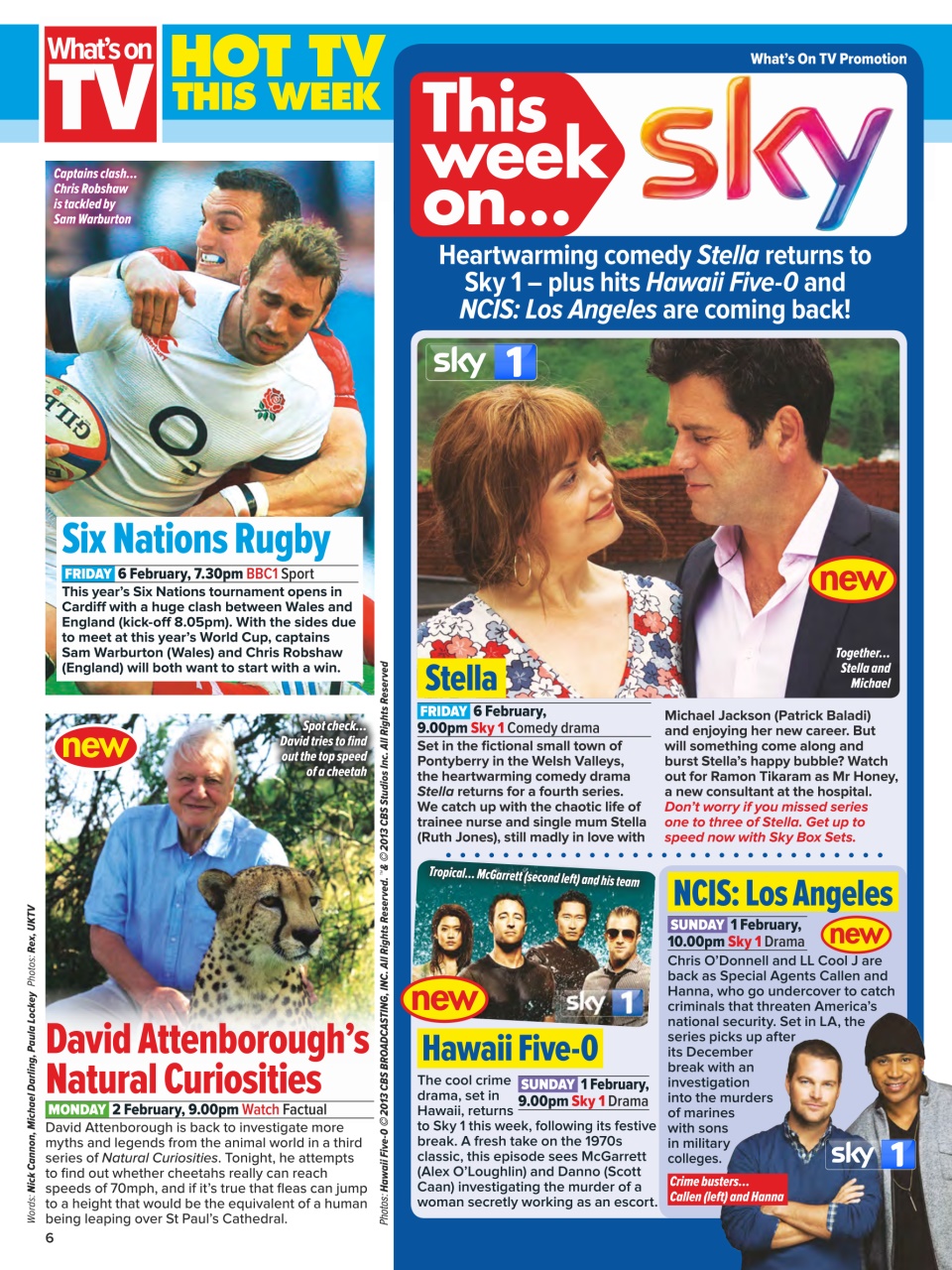What's on TV Preview Pages