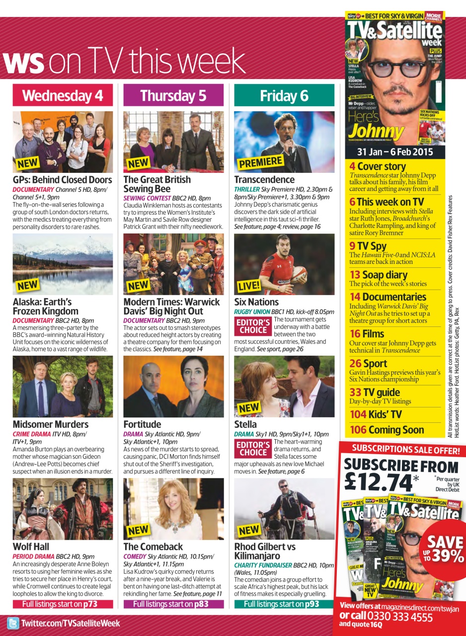 TV & Satellite Week Preview Pages