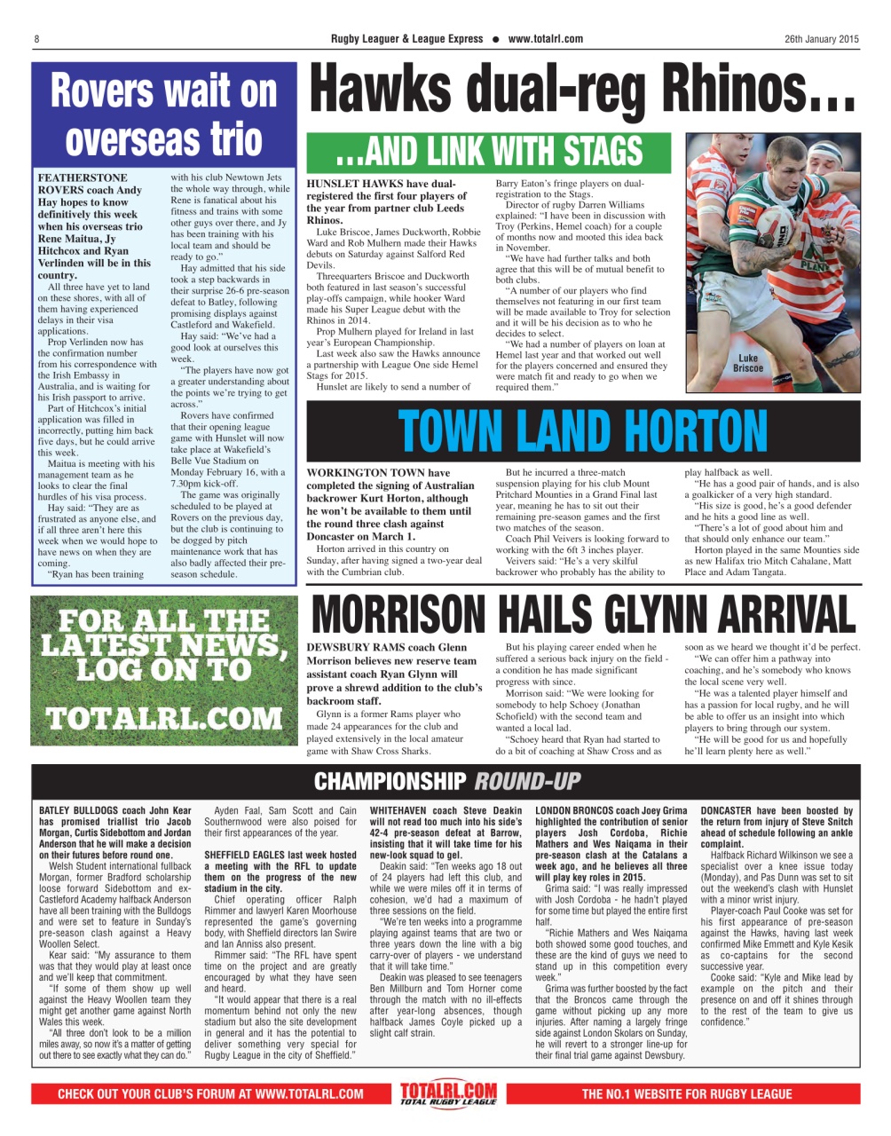 League Express Preview Pages