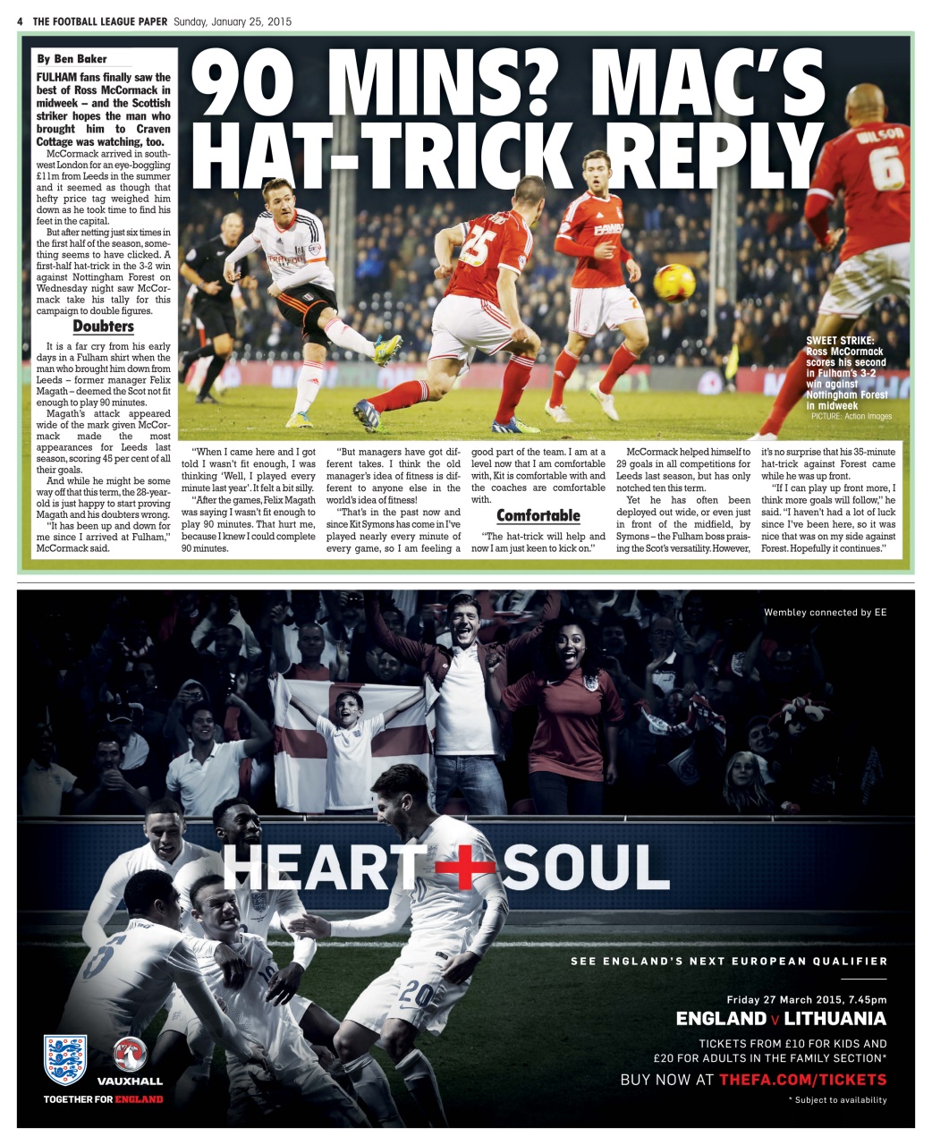 The Football League Paper Preview Pages