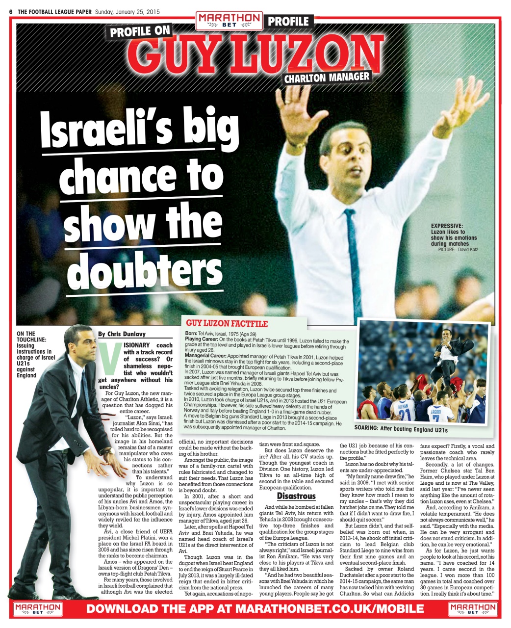 The Football League Paper Preview Pages