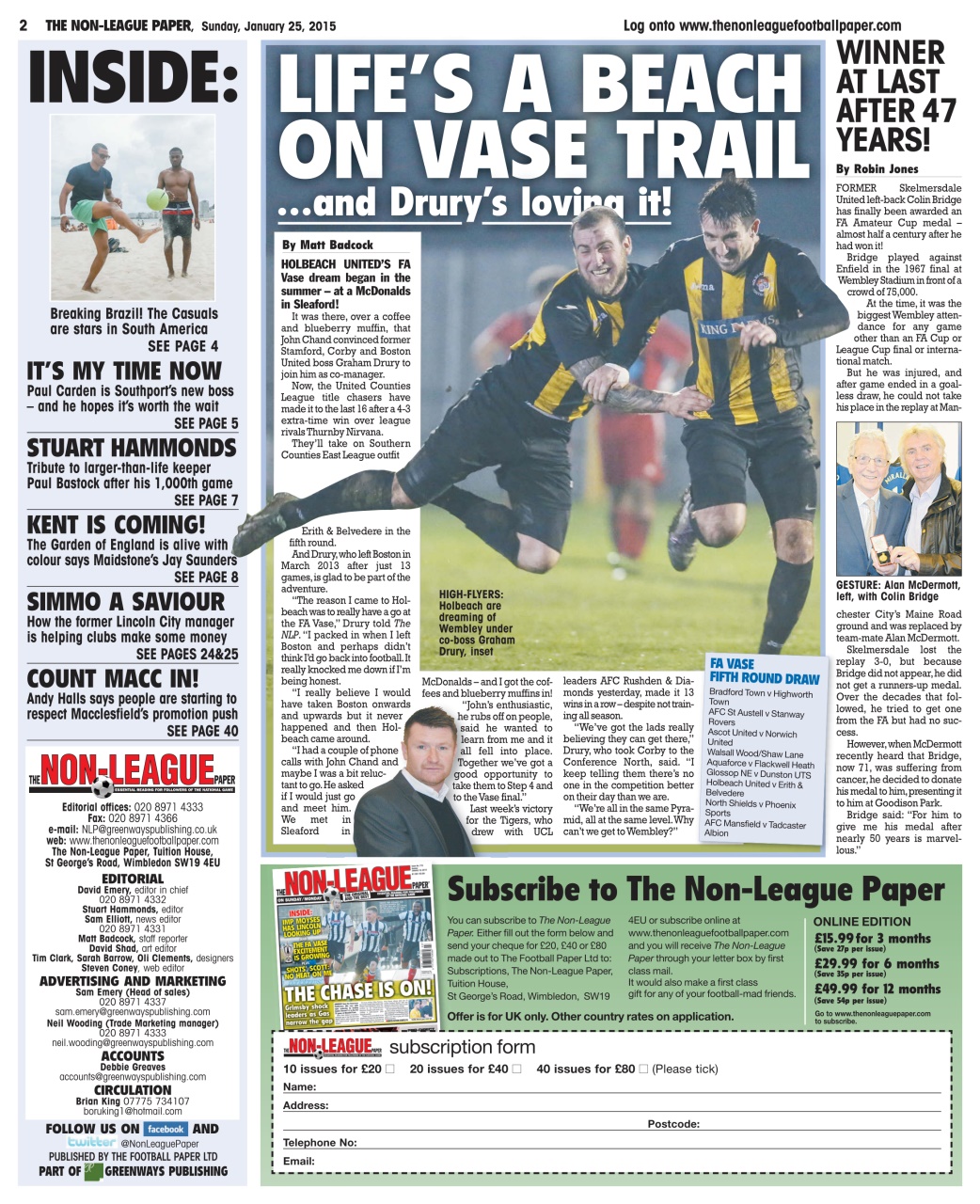 The Non-League Football Paper Preview Pages