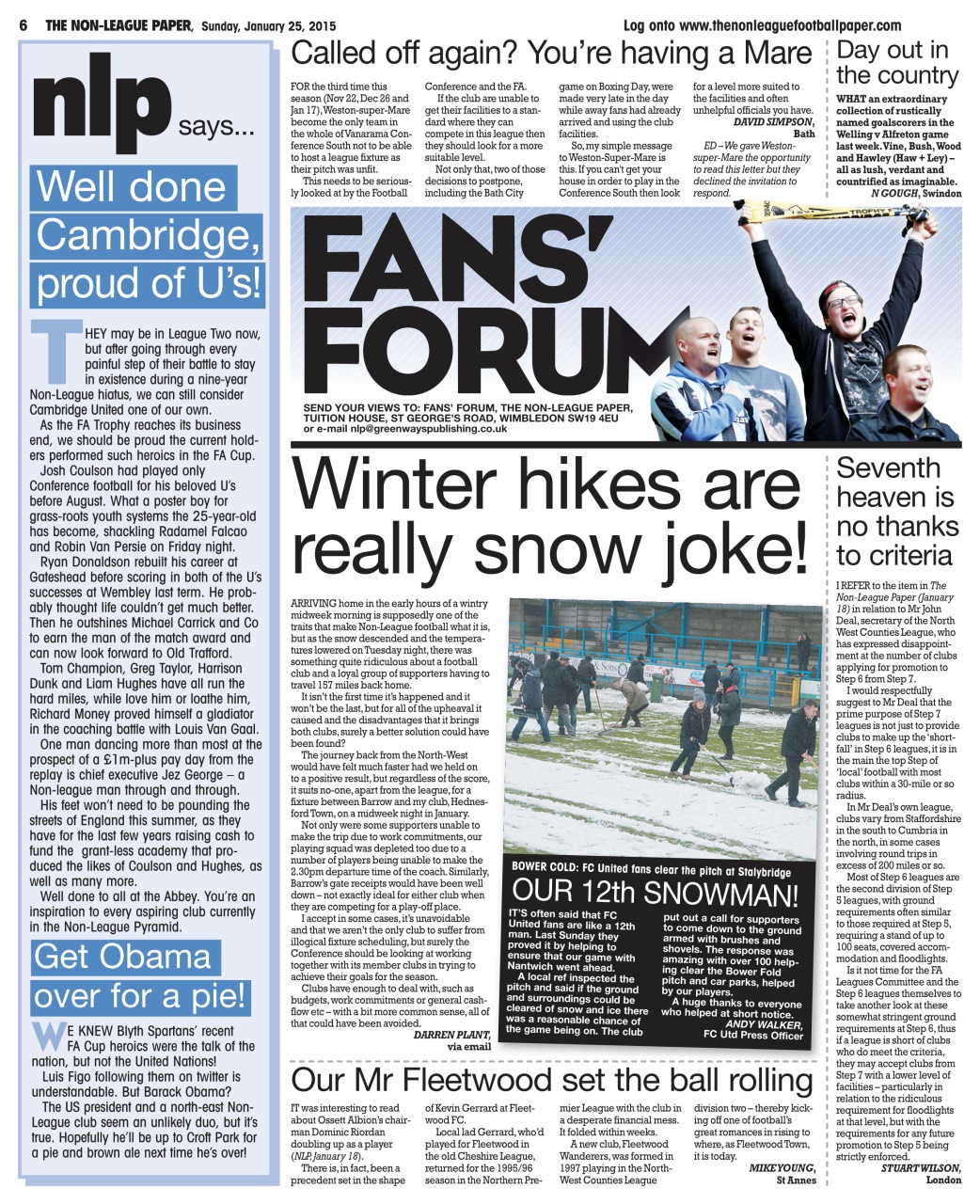The Non-League Football Paper Preview Pages