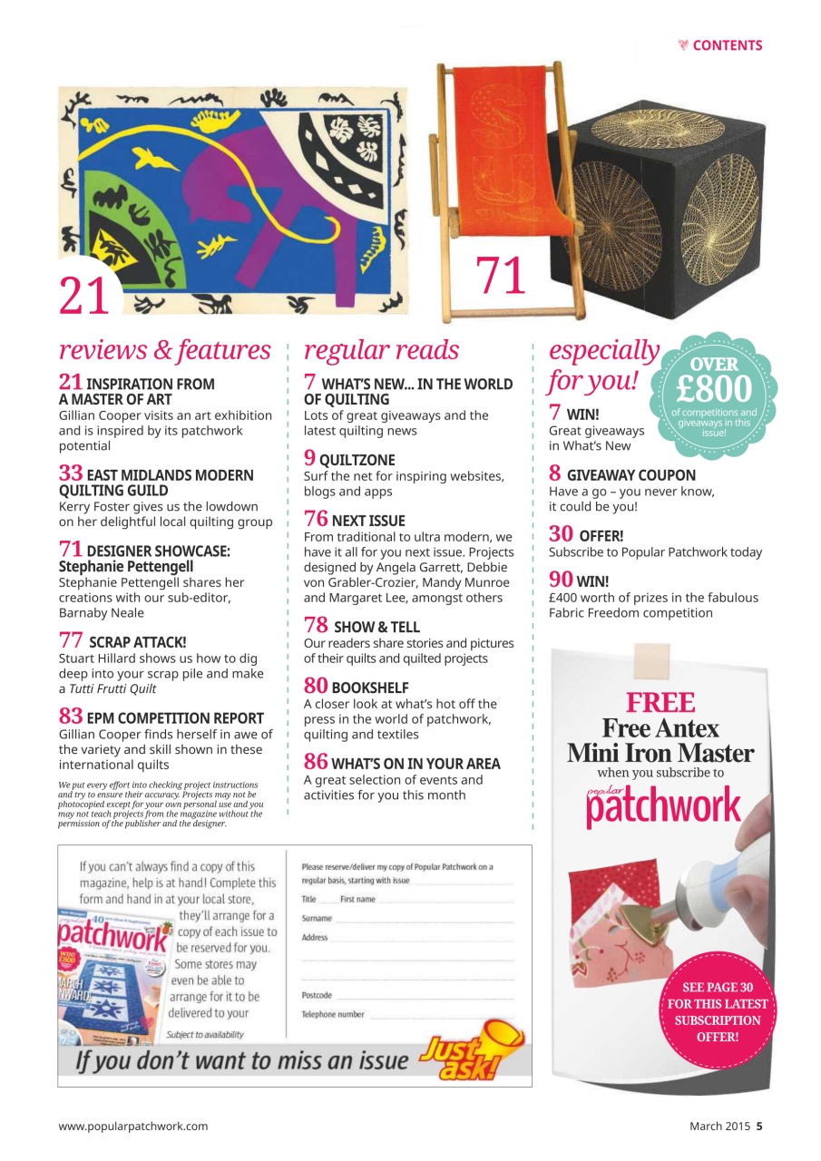 Popular Patchwork Magazine Preview Pages