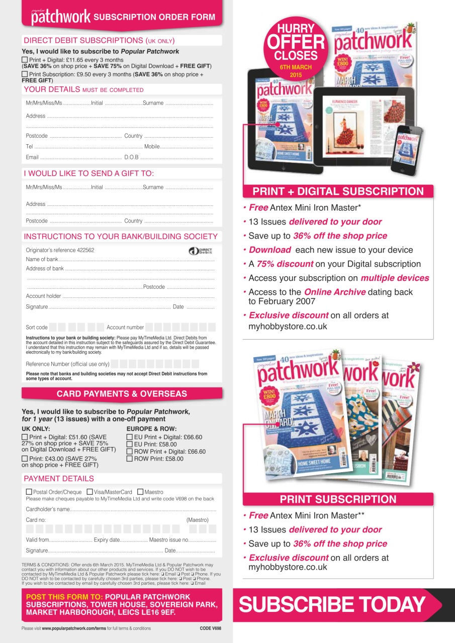 Popular Patchwork Magazine Preview Pages