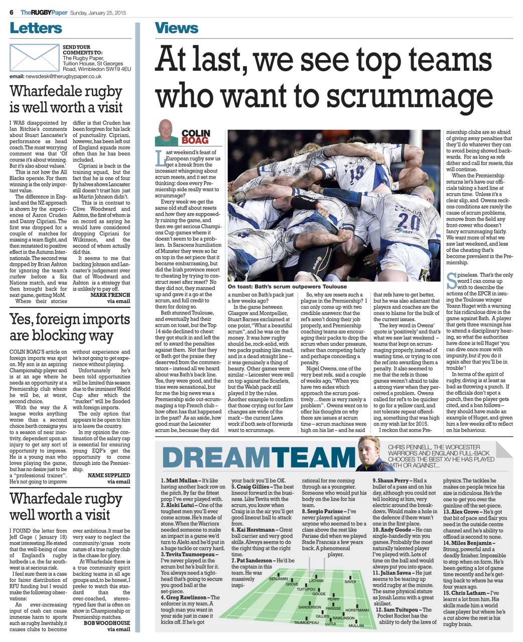The Rugby Paper Preview Pages
