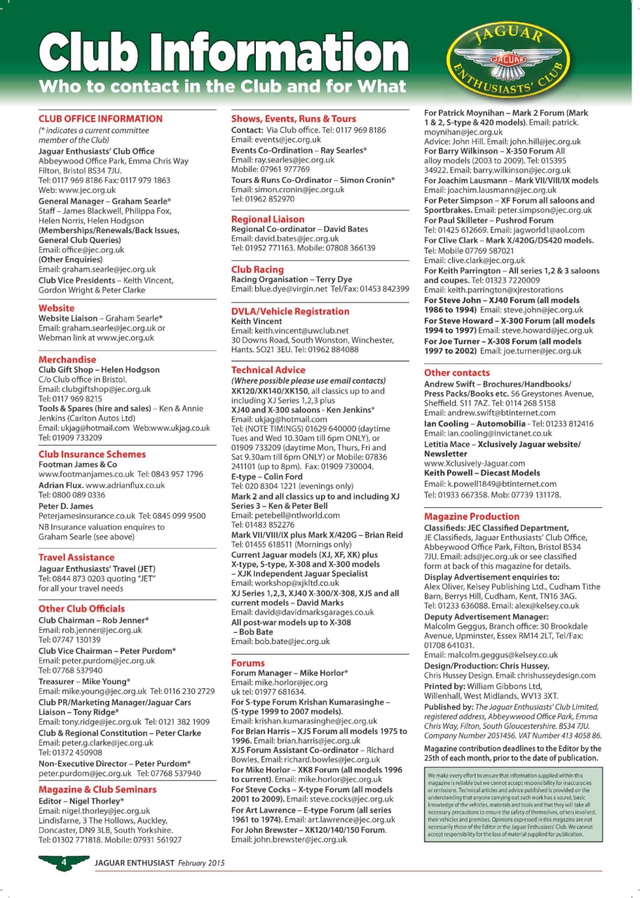 Jaguar Enthusiast Preview Pages
