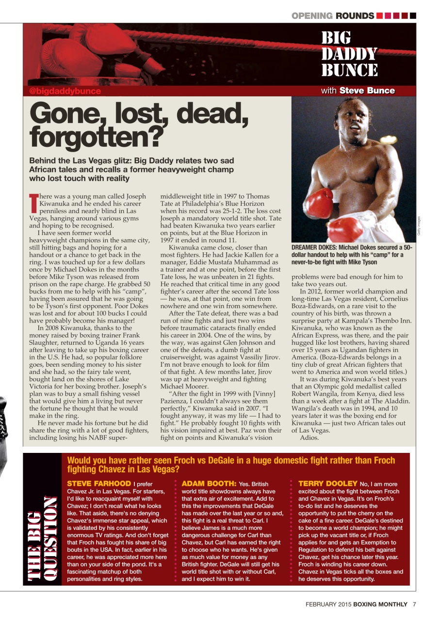 Boxing Monthly Preview Pages