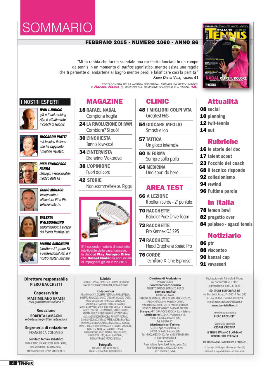 Il Tennis Italiano Preview Pages