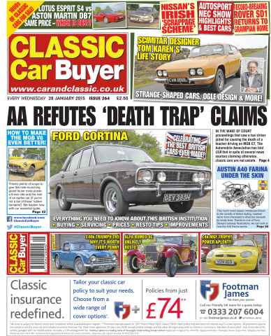 Classic Car Buyer issue No.263 AA Refutes 'Deat Trap' Claims