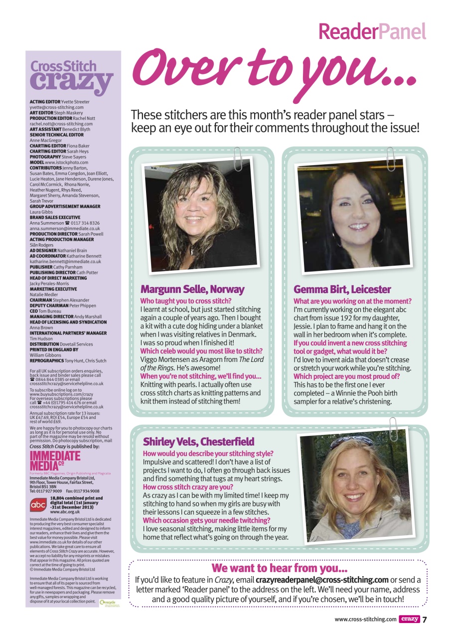 Cross Stitch Crazy Preview Pages