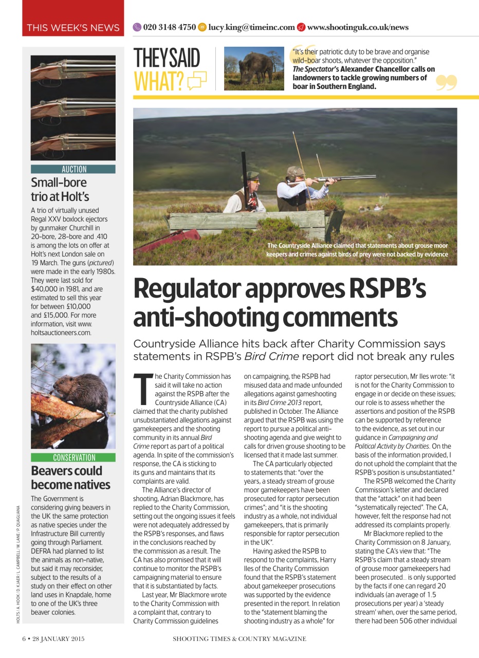 Shooting Times & Country Preview Pages