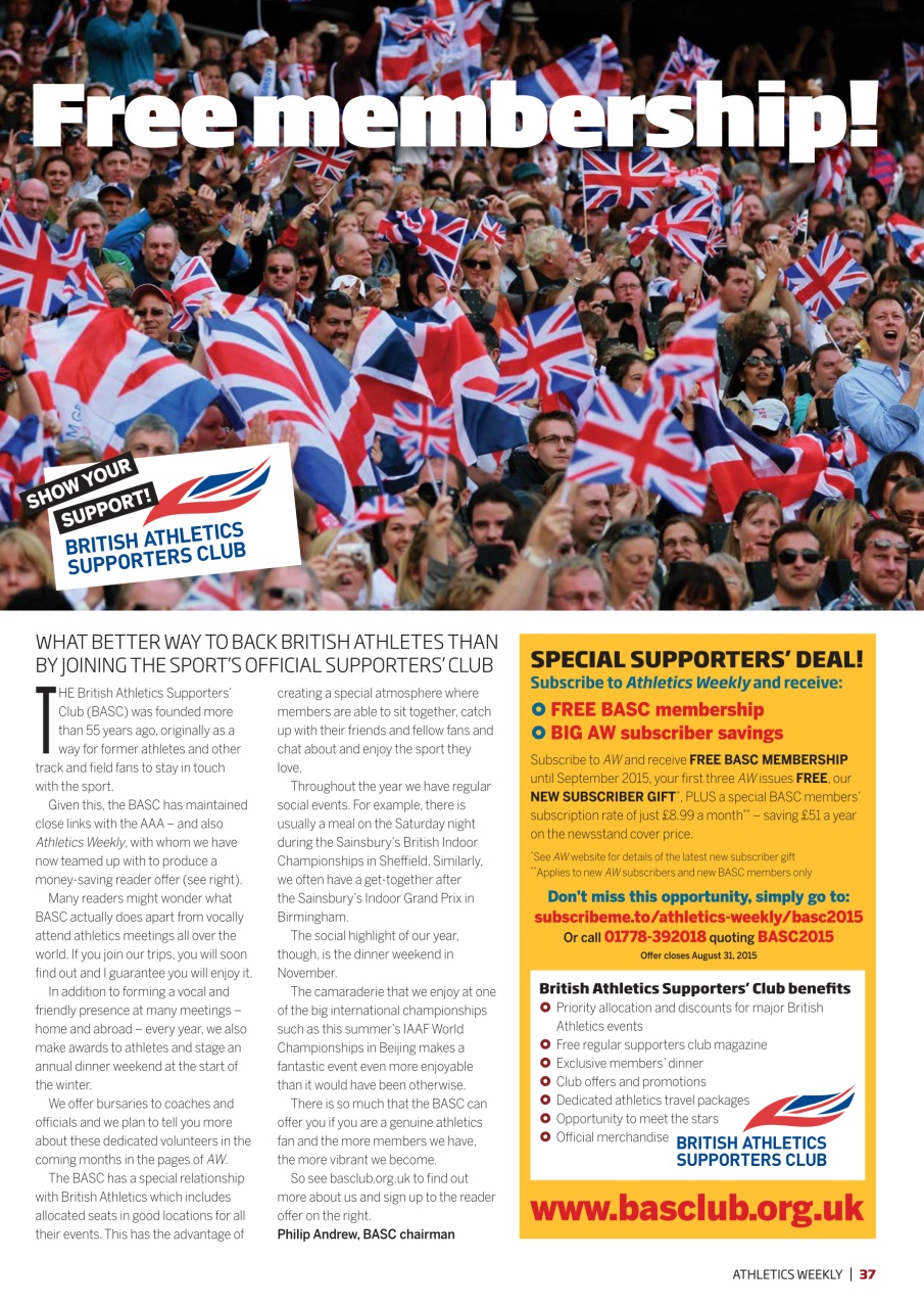 AW – Athletics Weekly Magazine Preview Pages