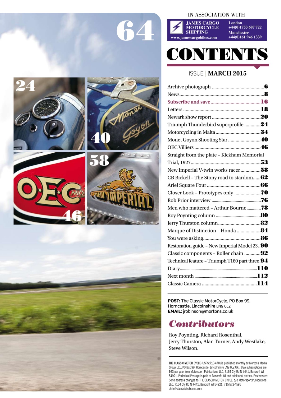 The Classic MotorCycle Preview Pages