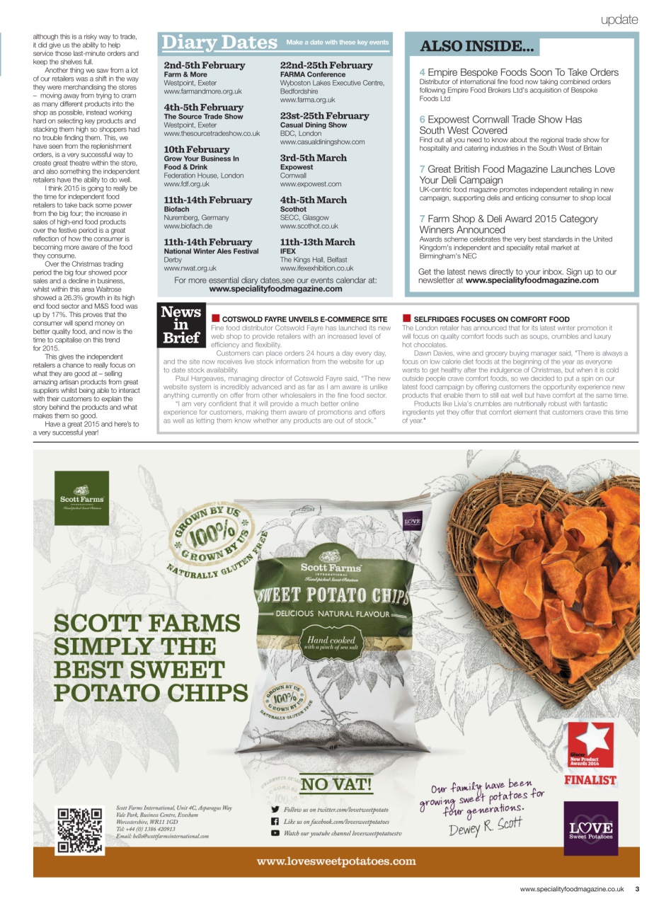 Speciality Food Preview Pages