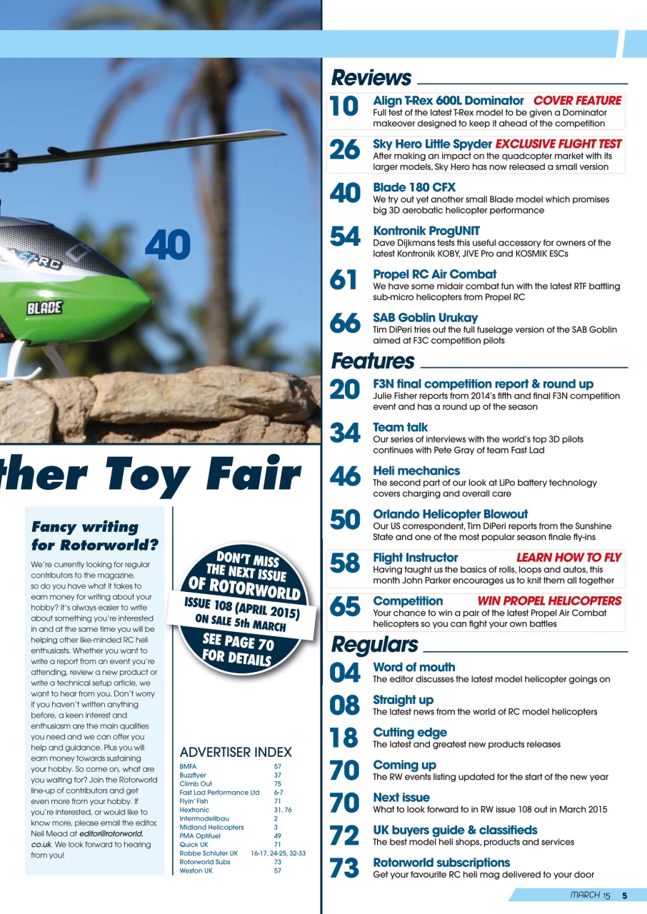 Radio Control Rotor World Preview Pages