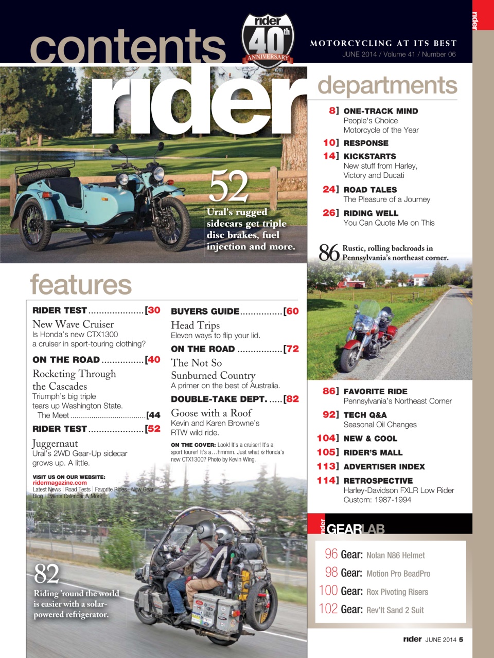 Rider Magazine Preview Pages