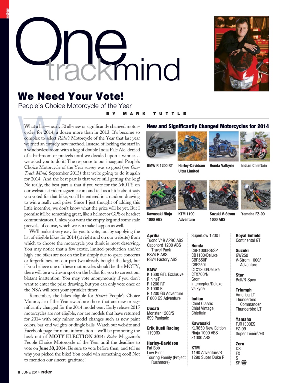 Rider Magazine Preview Pages
