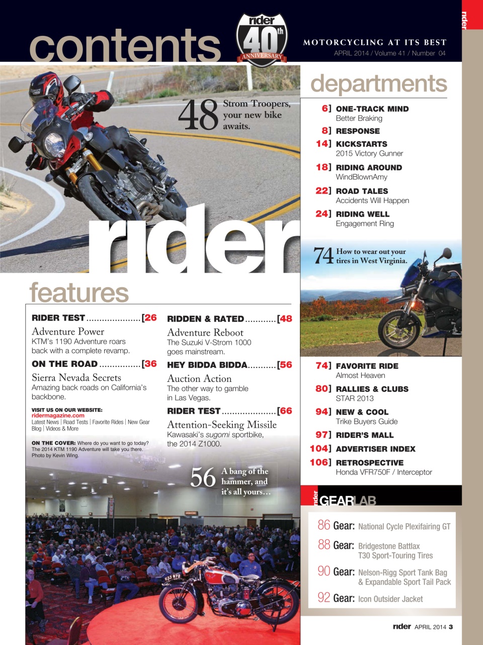 Rider Magazine Preview Pages